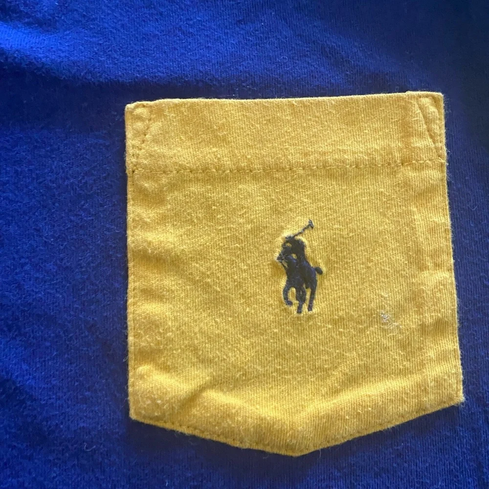 Ralph Lauren Blue and Red Short Sleeve Tee Colorful Style